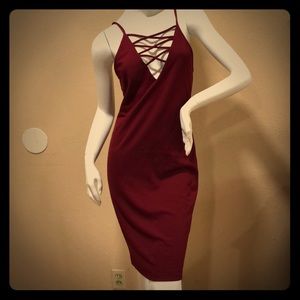 Burgundy dress